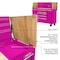 The Original Pink Box 60-Inch 7-Drawer Rolling Tool Cabinet Workstation, Pink PB6007WSR - alternate 7