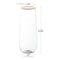Smarty Had A Party 9 oz. Clear with Gold Stemless Plastic Champagne Flutes (64 Glasses), 64PK 3709-CLG-CASE - alternate 6