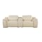 Homeroots 93in Cream and Silver Italian Leather Power Reclining Loveseat With Storage 720568 - alternate 5
