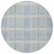 Homeroots 8' Denim Blue Green And Ivory Round Plaid Washable Indoor Outdoor Area Rug 597549 - alternate 4