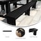 Flash Furniture HERCULES 8FT x 12in Black Wash Antique Solid Pine Farmhouse Folding Bench w/Foldable Locking Legs XA-B-96X12-L-BW-GG - alternate 7