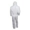 Kleenguard A30 Elastic-Back and Cuff Hooded Coveralls, 1" Flap, X-Large, White, 25PK KCC 46114 - alternate 2