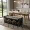 Homeroots 17in Brown and Champagne Solid Wood Upholstered Dining Bench 469317 - alternate 8