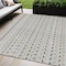 Homeroots 8' X 10' Silver And Gray Striped Washable Indoor Outdoor Area Rug 610567 - alternate 1