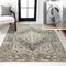 Jonathan Y Pavel Distressed Medallion Low-Pile Machine-Washable Blue/Cream 4 ft. x 6 ft. Area Rug WSH317A-4 - alternate 1
