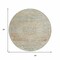 Homeroots 8' Tan And Beige Round Medallion Washable Indoor Outdoor Area Rug 615748 - alternate 6