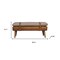 Homeroots 35in Brown Genuine Leather and Solid Wood Upholstered Storage Bench With Cabinet 717476 - alternate 7