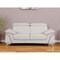 Homeroots 71" White Italian Leather Sofa With Silver Legs 329687 - alternate 5