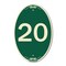 Signmission Number 20, 12 Inch X 18 Inch Architectural Oval, Heavy Gauge Aluminum A-OV-G-1218-22902 - alternate 1