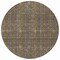 Homeroots 8' Taupe Denim Blue And Olive Green Round Striped Washable Indoor Outdoor Area Rug 615097 - alternate 7