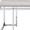 Homeroots 47" Oak and Silver Wood And Metal Frame Coffee Table 572209 - alternate 5