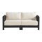Alaterre Furniture Alaterre Barton Outdoor Loveseat with Cream Cushions for Patio or Poolside Black Finish 80-BARTON-2SOFA-B - alternate 1