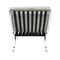 Homeroots 29" Gray and Silver Tufted Leather and Upholstered Folding Lounge Chair 668907 - alternate 6