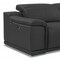 Homeroots 86" Dark Gray Italian Leather USB Reclining Sofa With Silver Legs 476524 - alternate 5