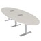 Skutchi Designs 10ft Conference Table With Power Unit | 8 Person Modular Oval Meeting Table | Harmony Series HAR-OVL-48X120-T-K458-ESIL - alternate 1