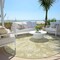 Homeroots 8' Wheat Gold And Ivory Round Medallion Washable Indoor Outdoor Area Rug 589058 - alternate 7