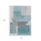 Homeroots 8' X 10' Teal Blue And Gray Abstract Washable Indoor Outdoor Area Rug 632188 - alternate 4