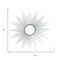 Homeroots 32" Silver Metal Sunburst Geometric Framed Accent Mirror 636065 - alternate 4