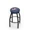 Holland Bar Stool Co 25" Blk Wrinkle Columbus Blue Jackets Swivel Bar Stool, Accent Ring L8B2B25ColBlu - alternate 1