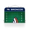 Picnic Time Family Of Brands Denver Broncos - Concert Table Mini Portable Table, (Charcoal Wood Grain) 843-00-141-104-2 - alternate 4