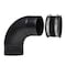 Powertec 4in 90 Degree Elbow Dust Hose Connector & 4 in. Dust Control Flex Cuff with Steel Hose Clamps 70460N - alternate 1