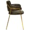 Leisuremod Axis Collection Modern Gold Dining Chair in Charcoal ACG22CH - alternate 7