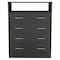 Homeroots 33" Black Four Drawer Dresser 534948 - alternate 1