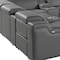 Homeroots Dark Gray Italian Leather Power Reclining U Shaped Twelve Piece Corner Sectional With Console 632556 - alternate 7