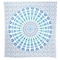 Homeroots 92" X 84" Blue Green And White Mandala Cotton Hanging Tapestry 397405 - alternate 1