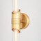 Vaxcel Webster 2 Light LED Gold Brass Contemporary Bathroom Vanity Wall Sconce Fixture Clear Glass W0464 - alternate 8