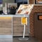 M&T Displays Silver 18 x 24 Inch Pedestal Sign Holder with Clear Brochure Holder Menu Board Floor Standing UCUMBN1518X9002 - alternate 3