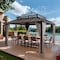 Sunjoy 14x12 Kingston PC Top Rectangular Gazebo Brown A10204386200 - alternate 1
