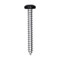 Auveco 10 x 1 1/2in Black Painted Square Drive Pan Head Tapping Screw, 100PK 25391 - alternate 1