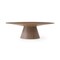 Homeroots 95" Brown Oval Solid Wood Pedestal Base Dining Table 370713 - alternate 1