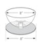 Azar Displays 8" Single Bowl Counter Display 720008 - alternate 4