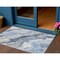 Homeroots 3' X 5' Blue And Silver Abstract Washable Indoor Outdoor Area Rug 618418 - alternate 1