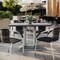 Flash Furniture 48" x 30" Outdoor Tabletop, Gray Faux Concrete, Seamless Surface Technology, 27x15 Silver Table Base ST-REC3048-CMGY-TB002S-GG - alternate 6