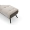 Homeroots 58in Beige Dark Gray and Black Tufted Faux Leather Fabric and Steel Upholstered Bench 714182 - alternate 6