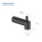 Kibi Circular Wall Mounted 1/2 in Slip-On Tub Spout with Diverter, Matte Black TS102MB - alternate 6