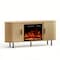 Homeroots 65in White Wood Fireplace Entertainment Center With Fireplace 723790 - alternate 1