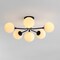 Jonathan Y Olivier Parisian 24" 6-Light Globe Modern Industrial Iron Bistro LED Semi Flush Mount, Black JYL9542B - alternate 8