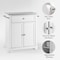Crosley Alexandria Stainless Steel Top Portable Kitchen Island/Cart KF30022AWH - alternate 5