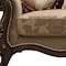 Homeroots 69in Beige and Gold And Brown Velvet Paisley Loveseat and Toss Pillows 347246 - alternate 5