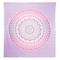 Homeroots 92" X 84" Pink And White Mandala Cotton Hanging Tapestry 397399 - alternate 1