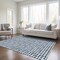 Homeroots 5' X 8' Navy Blue And Ivory Geometric Washable Indoor Outdoor Area Rug 583307 - alternate 4
