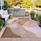 Homeroots 5' X 8' Taupe And Beige Abstract Washable Indoor Outdoor Area Rug 630460 - alternate 5