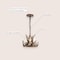 Jonathan Y Nelle 11.5" Adjustable Resin Antler 3-Light LED Chandelier, Brown JYL6313A - alternate 7