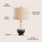 Jonathan Y Gradient 25" Ceramic/Brass LED Table Lamp, White/Navy JYL3019A - alternate 8