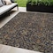 Homeroots 5' X 8' Navy Blue Brown And Red Floral Washable Indoor Outdoor Area Rug 604602 - alternate 1