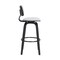 Homeroots 30" Light Gray And Black Fabric Swivel Low Back Bar Height Bar Chair 534439 - alternate 6